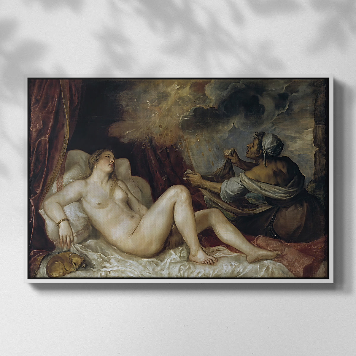 Danaë, c. 1560-1565 - Floater Framed Canvas Print