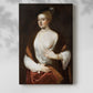 Canvas art print of a refined figure with smooth shading and calm expression with a soft shadow on a white background.