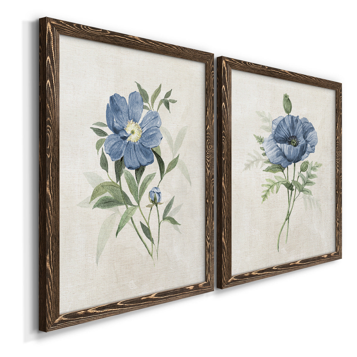 Farmhouse Periwinkle III - Premium Framed Canvas 2 Piece Set - Ready to Hang