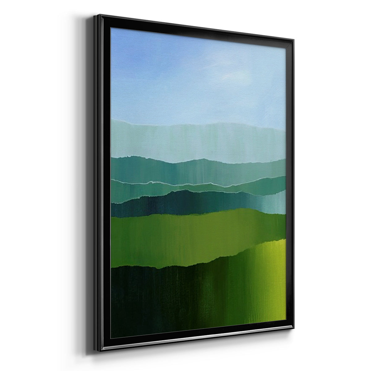 Blue Ridge Fade I - Modern Framed Canvas Print