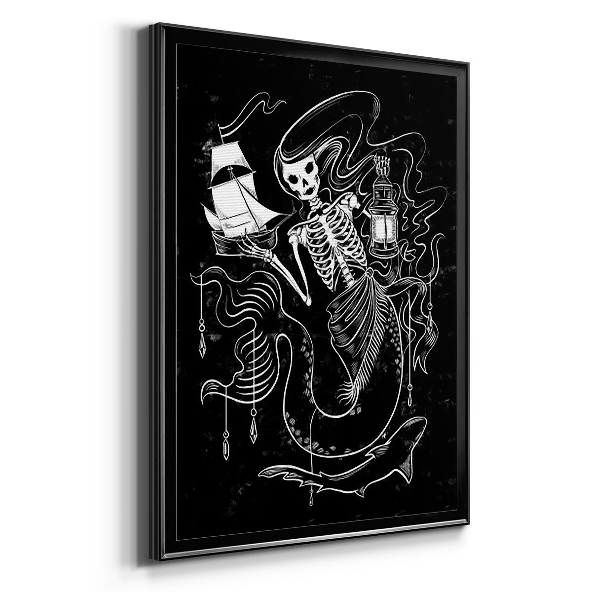 Pirate Mermaids I - Modern Framed Canvas Print