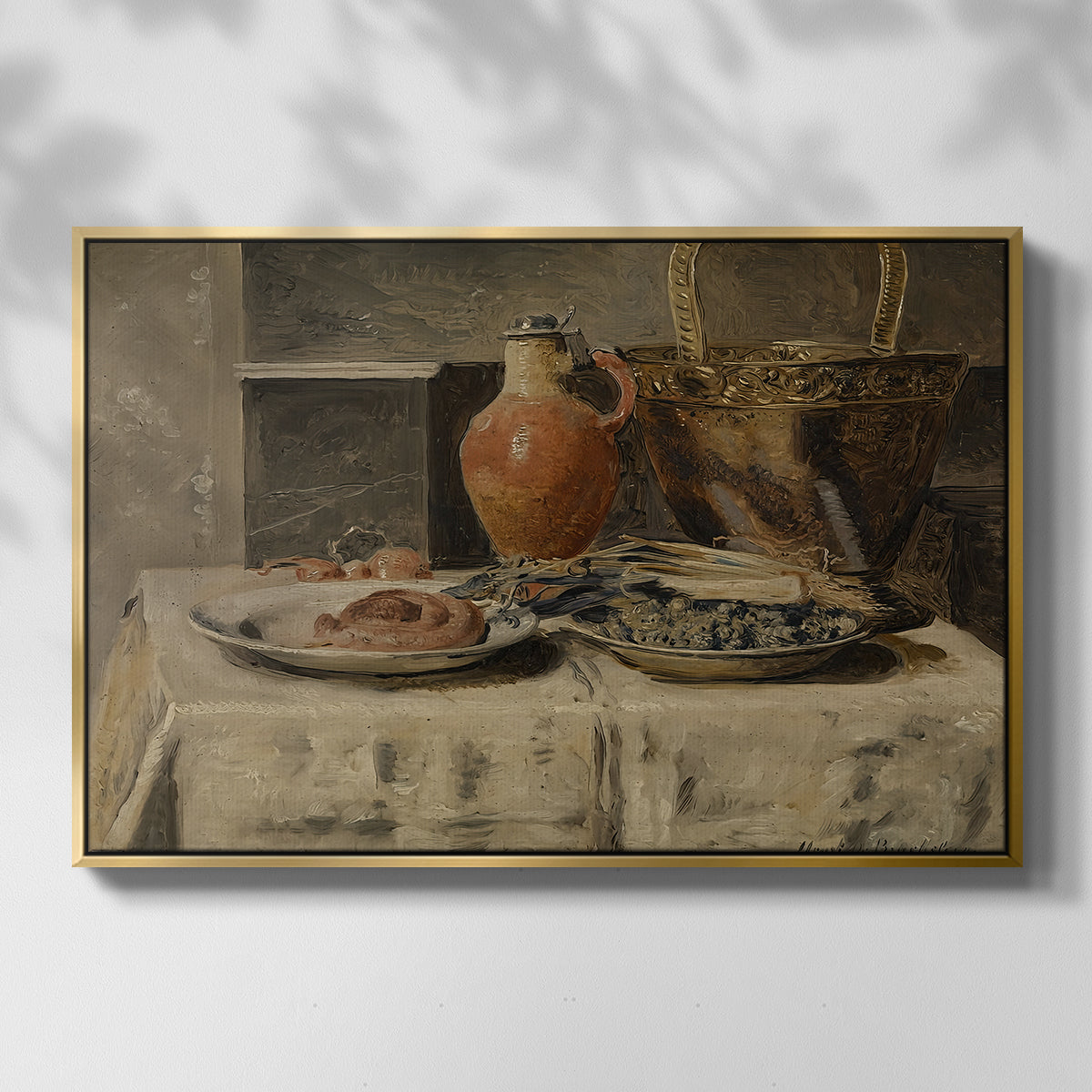 Still Life with Jar, c. 1881-1885 - Floater Framed Canvas Print