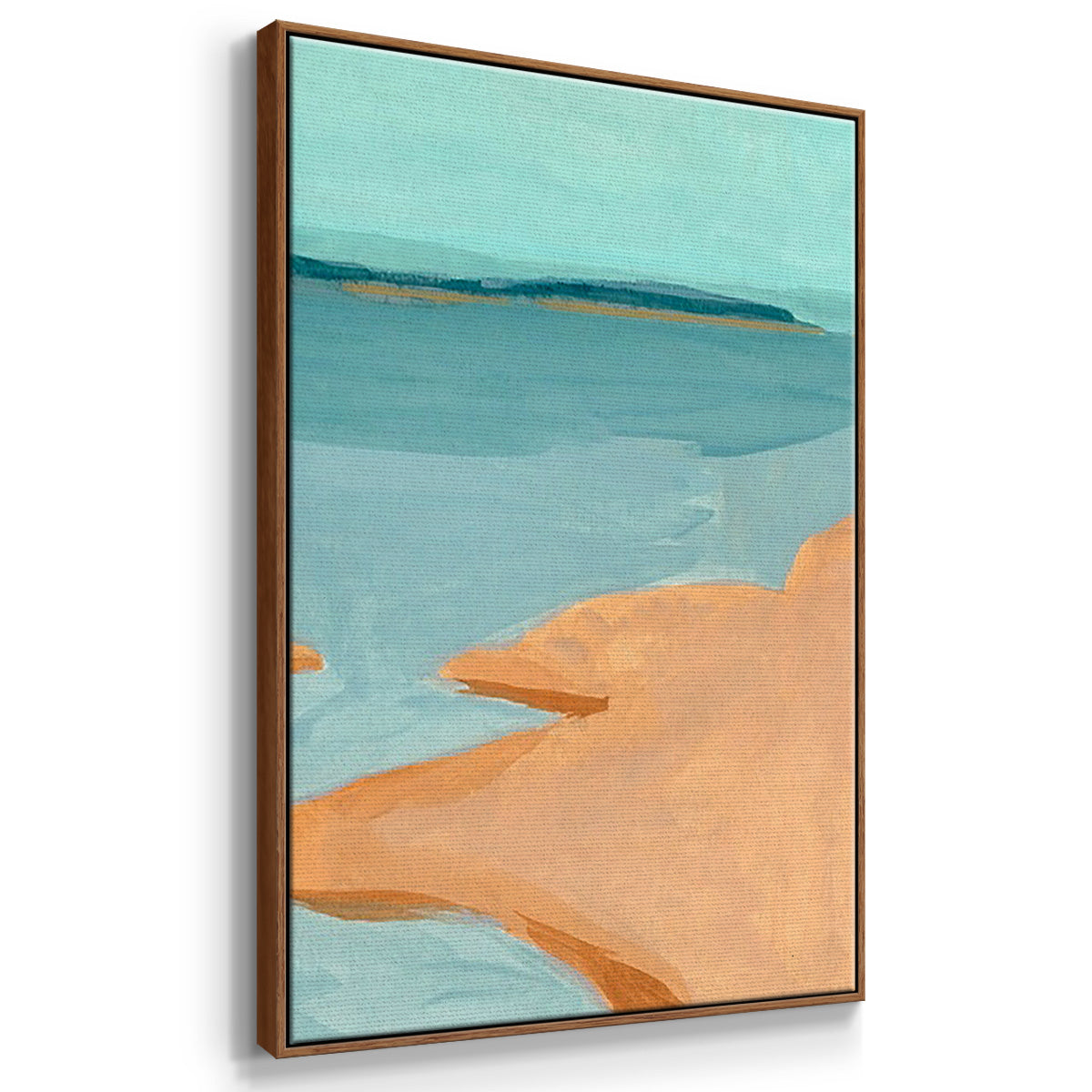 Out on the Sandbar I - Framed Premium Gallery Wrapped Canvas L Frame 3 Piece Set - Ready to Hang