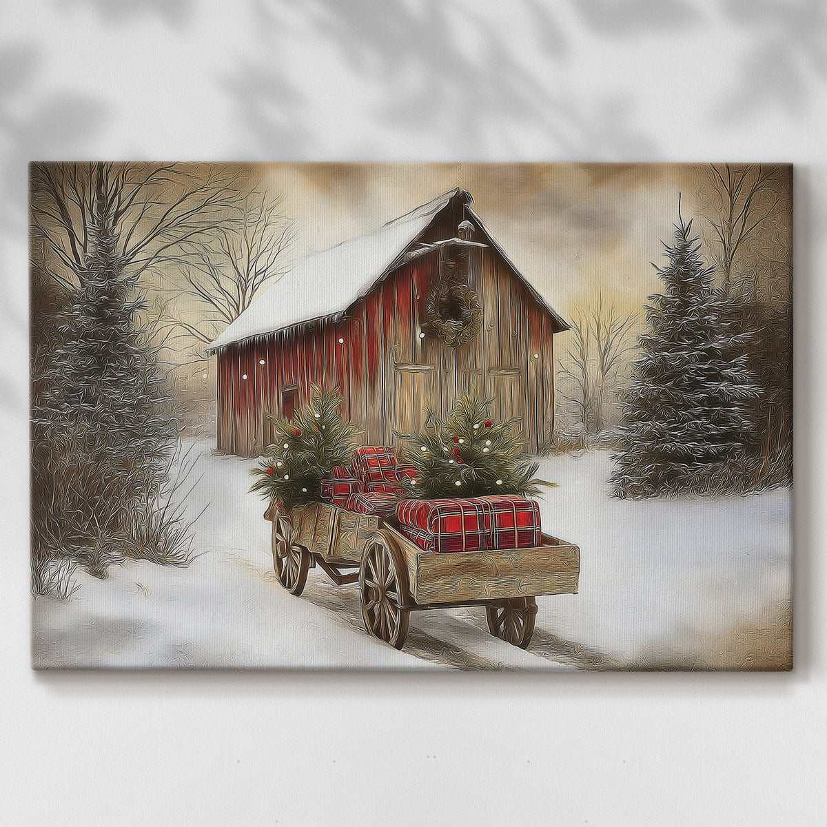 Cathedral of Candlelit Serenade - Canvas Art Print