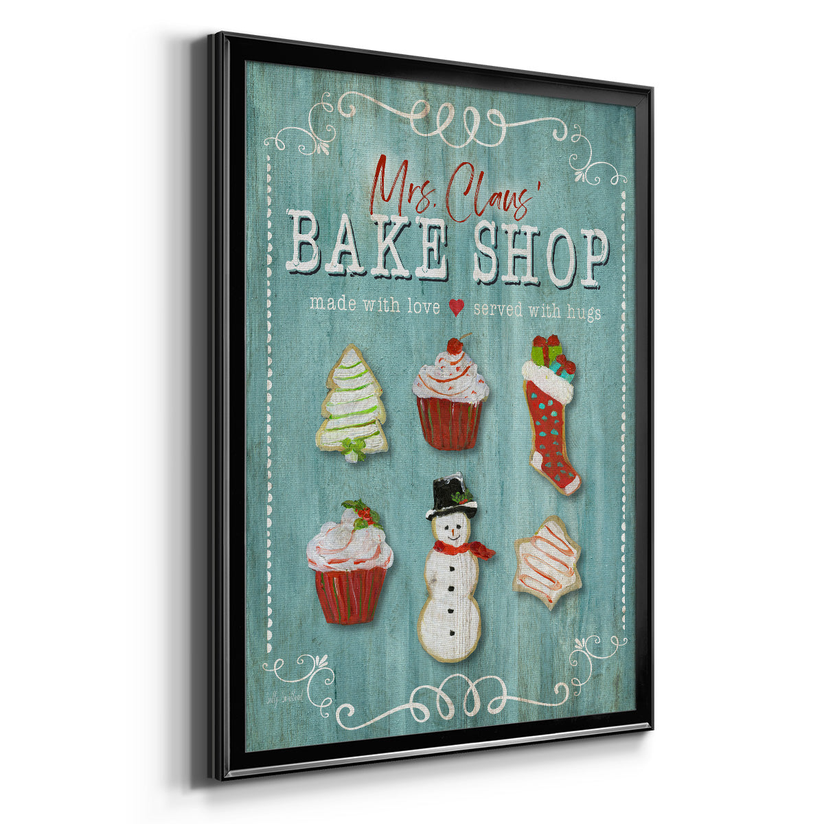 Mrs. Claus Bake Shop - Modern Framed Canvas Print