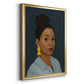 Figure in Yellow Earring - Modern Framed Canvas Print