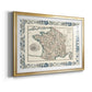 Bordered Map of France Premium Framed Print - Ready to Hang