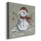 Linen Snowman I-Premium Gallery Wrapped Canvas - Ready to Hang