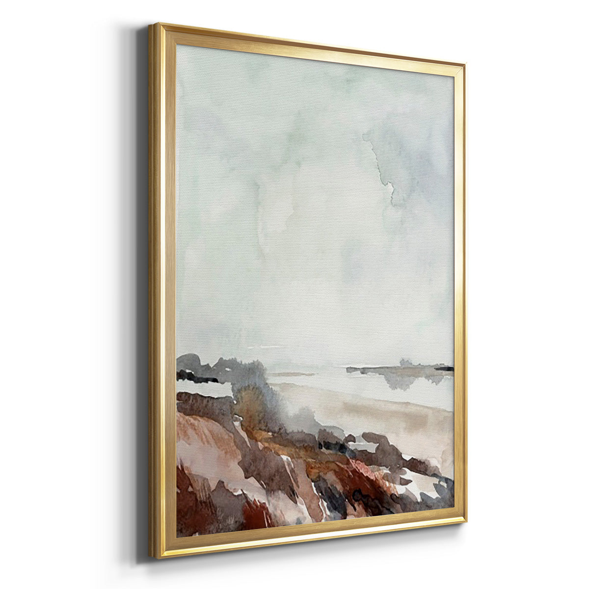 Coastal Inlet Study II - Modern Framed Canvas Print