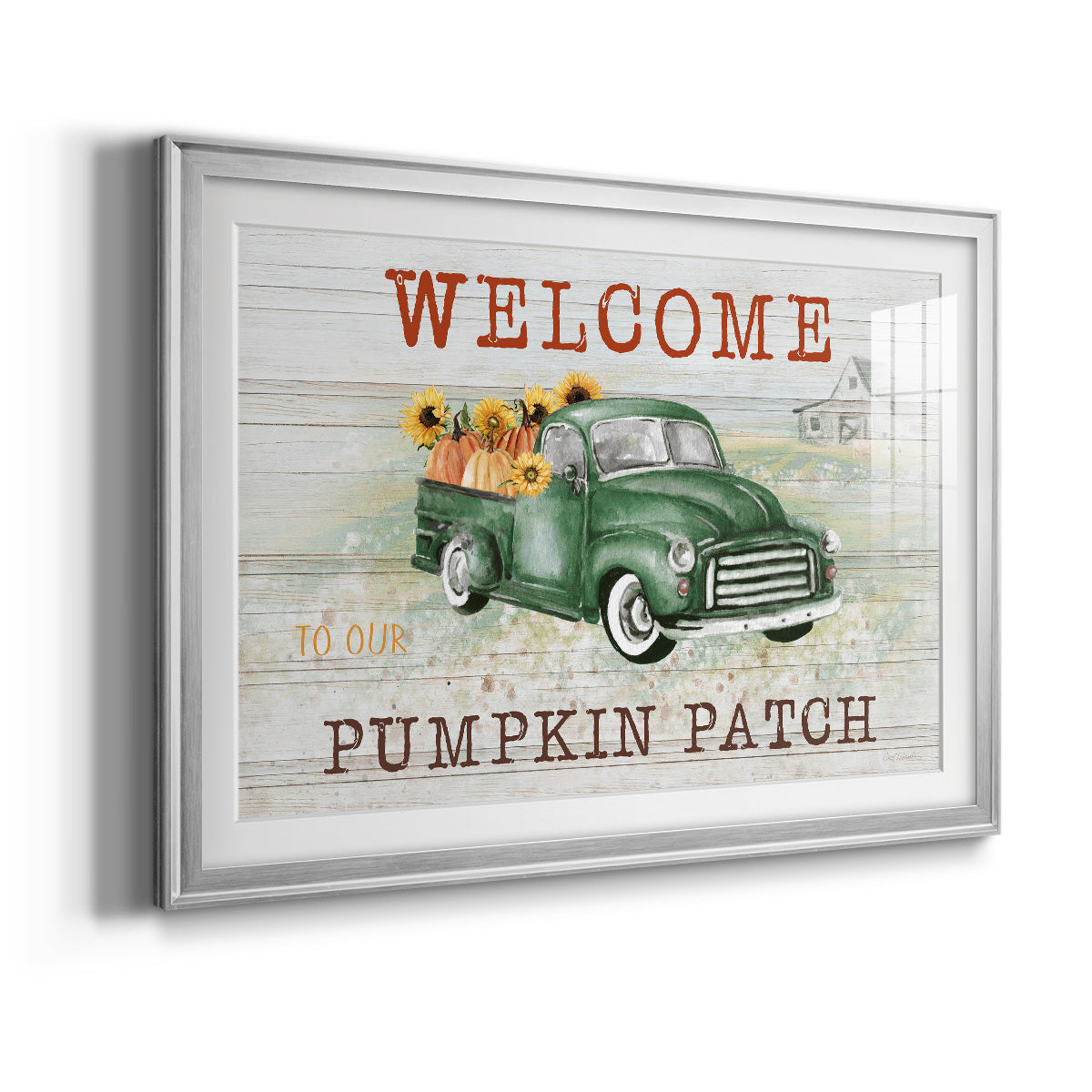 Pumpkin Patch - Modern Framed Art Print