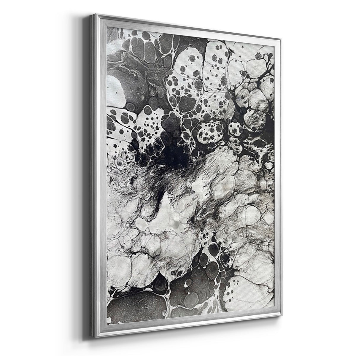 Marbling IX - Modern Framed Canvas Print