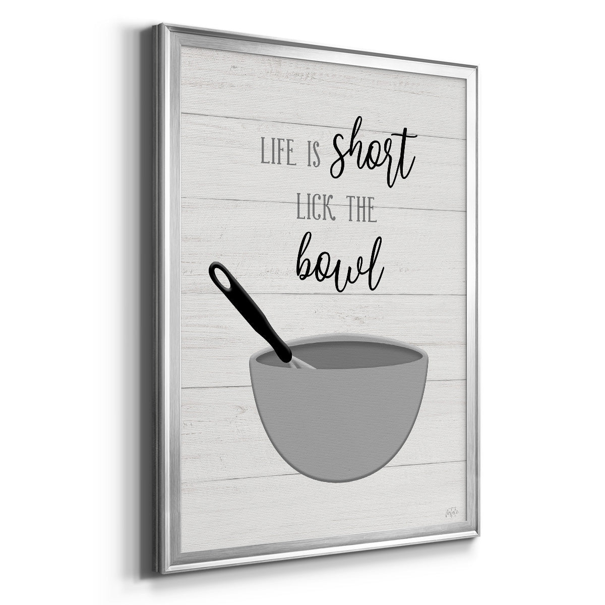 Lick the Bowl - Modern Framed Canvas Print