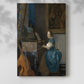 Canvas art print of a musical scene with refined detail and calm atmosphere with a soft shadow on a white background.