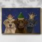 Christmas Labradors, Three Kings - Floater Framed Canvas Print