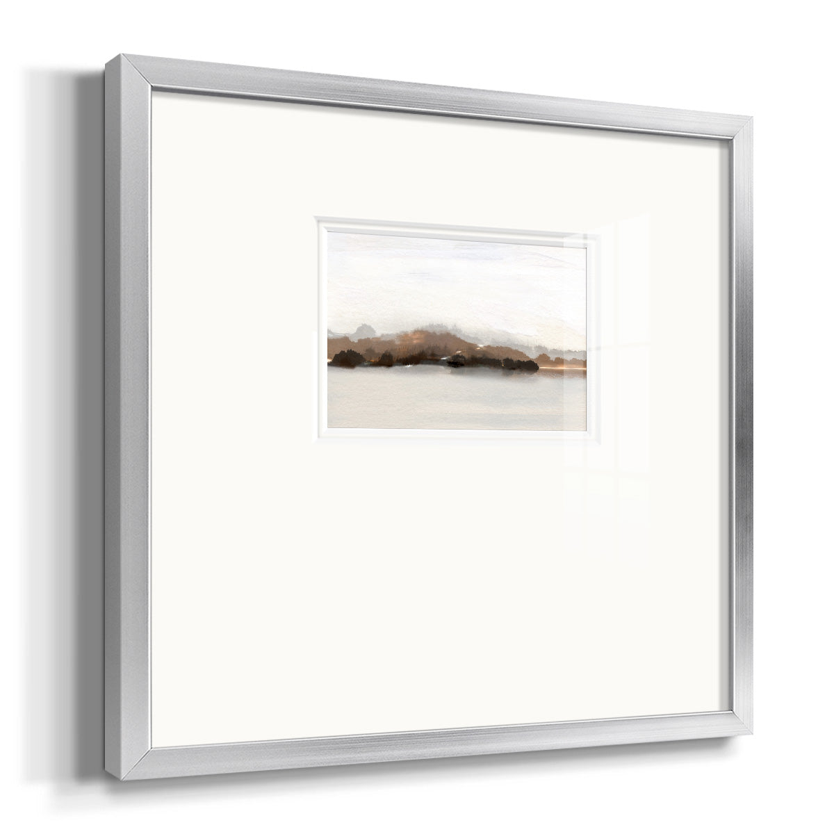 Slauson Mountain at Dusk Premium Framed Print Double Matboard