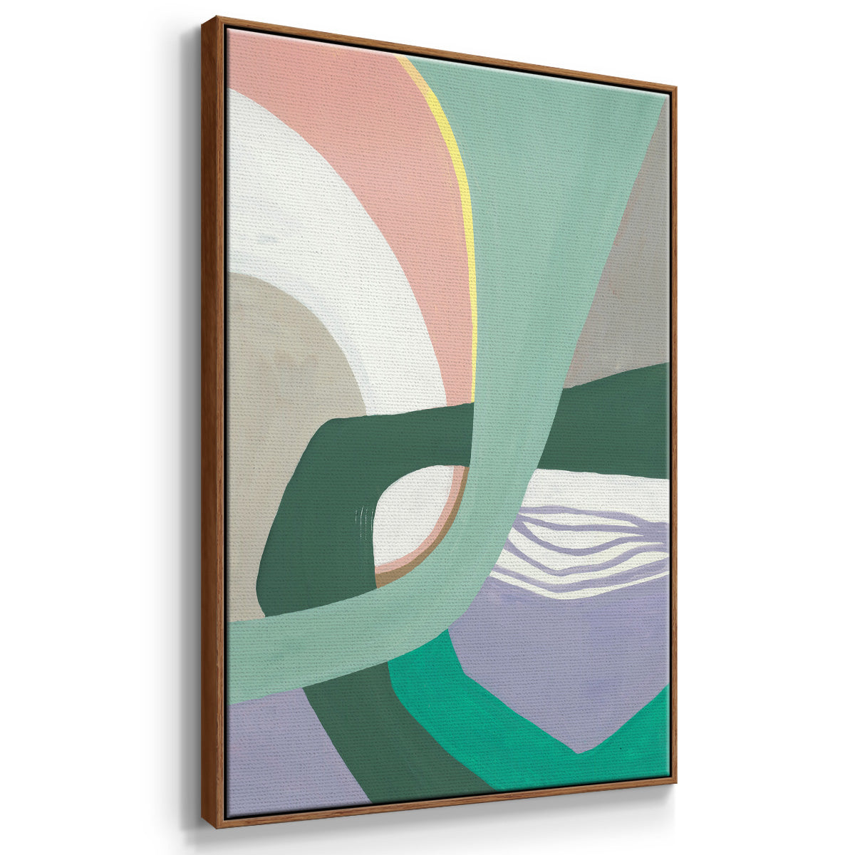 Merge Left - Framed Premium Gallery Wrapped Canvas L Frame - Ready to Hang