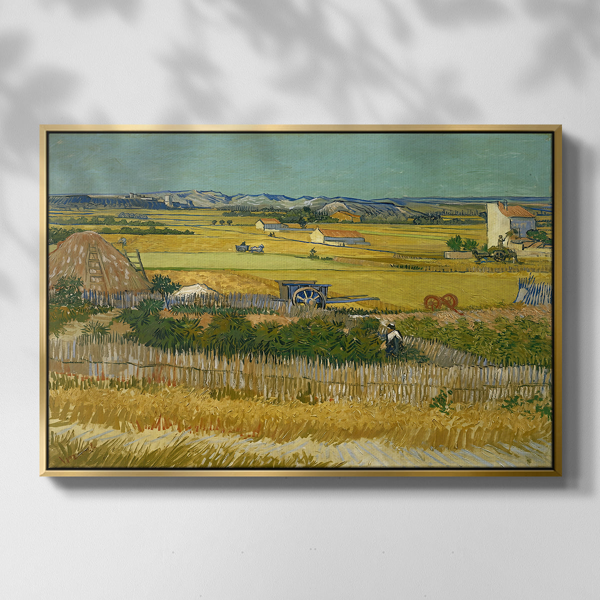 The Harvest, 1888 - Floater Framed Canvas Print