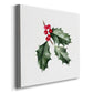 Christmas Holly I-Premium Gallery Wrapped Canvas - Ready to Hang