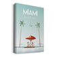 Illustrated Miami Beach II Premium Gallery Wrapped Canvas - Ready to Hang