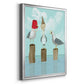 Silly Seagulls - Modern Framed Canvas Print