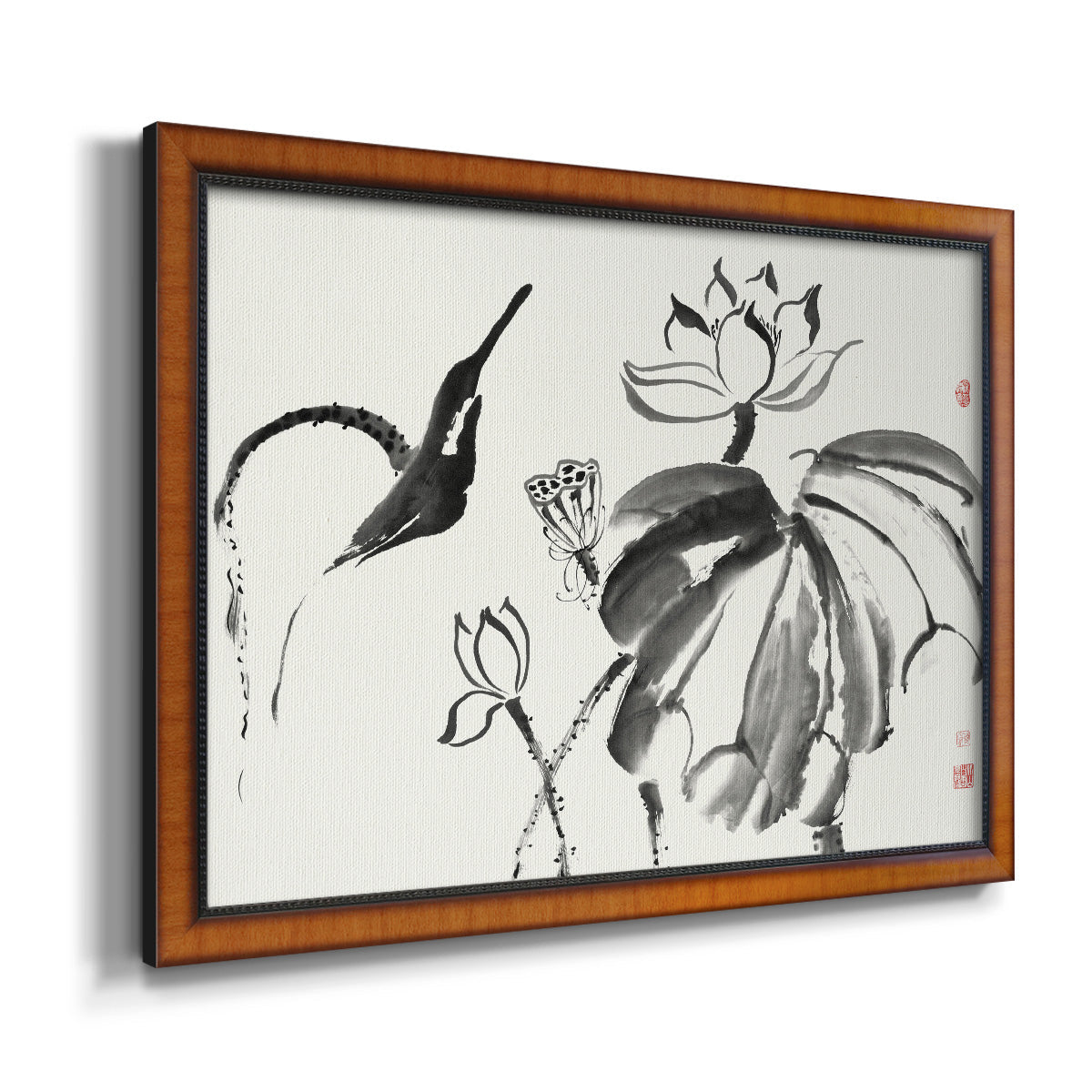 Lotus Study I Premium Framed Canvas- Ready to Hang