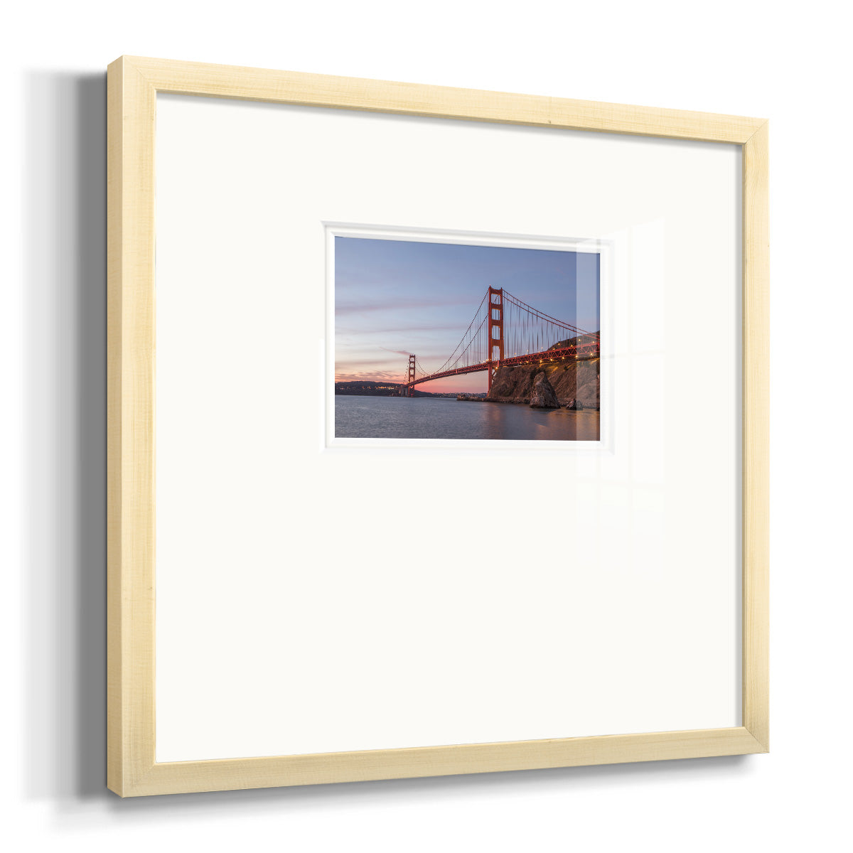 Golden Gate Span- Premium Framed Print Double Matboard