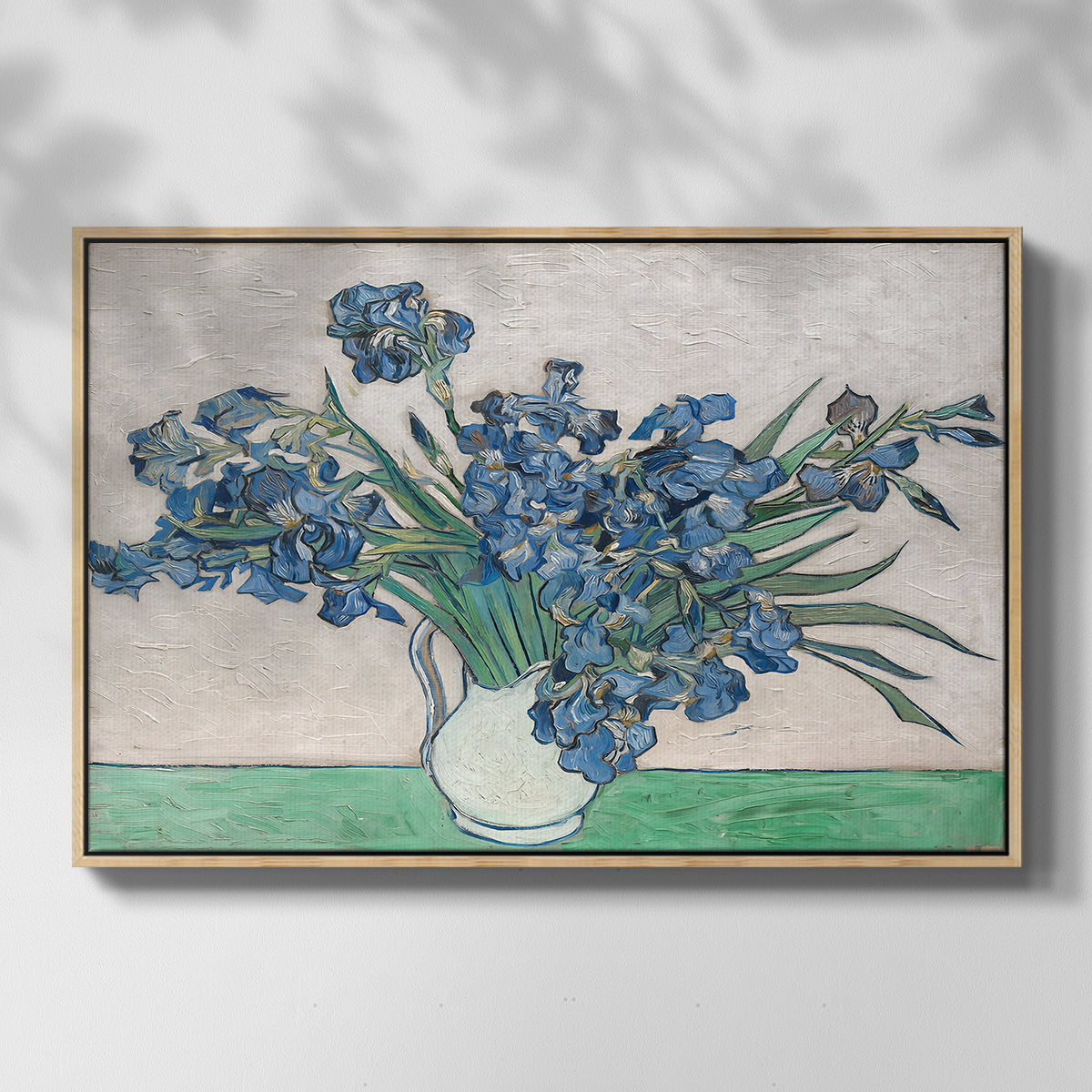 Irises, 1890 - Floater Framed Canvas Print