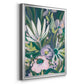 Purple Jungle Garden I - Modern Framed Canvas Print