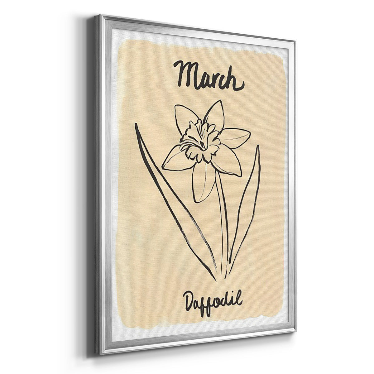 Birth Month III - Modern Framed Canvas Print