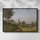 Village Landscape with Church, 1891 - Floater Framed Canvas Print