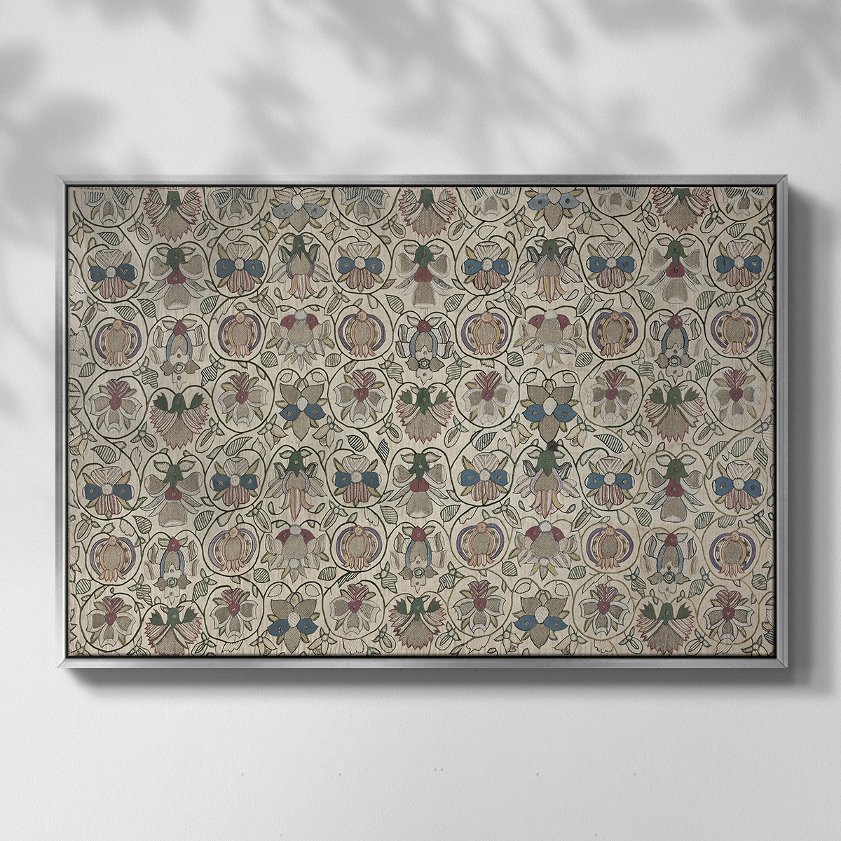 Long Cushion Cover (Printed Textile), c. 1600 - Floater Framed Canvas Print