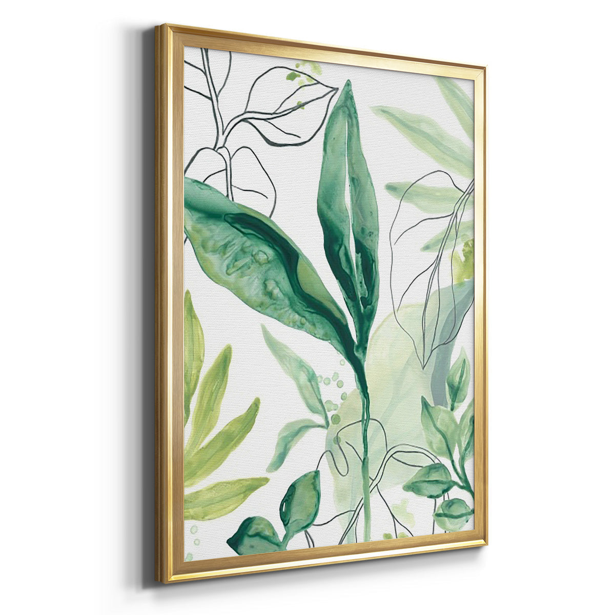 Tropical Palm Chorus IV - Modern Framed Canvas Print