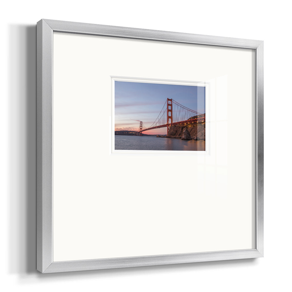 Golden Gate Span- Premium Framed Print Double Matboard