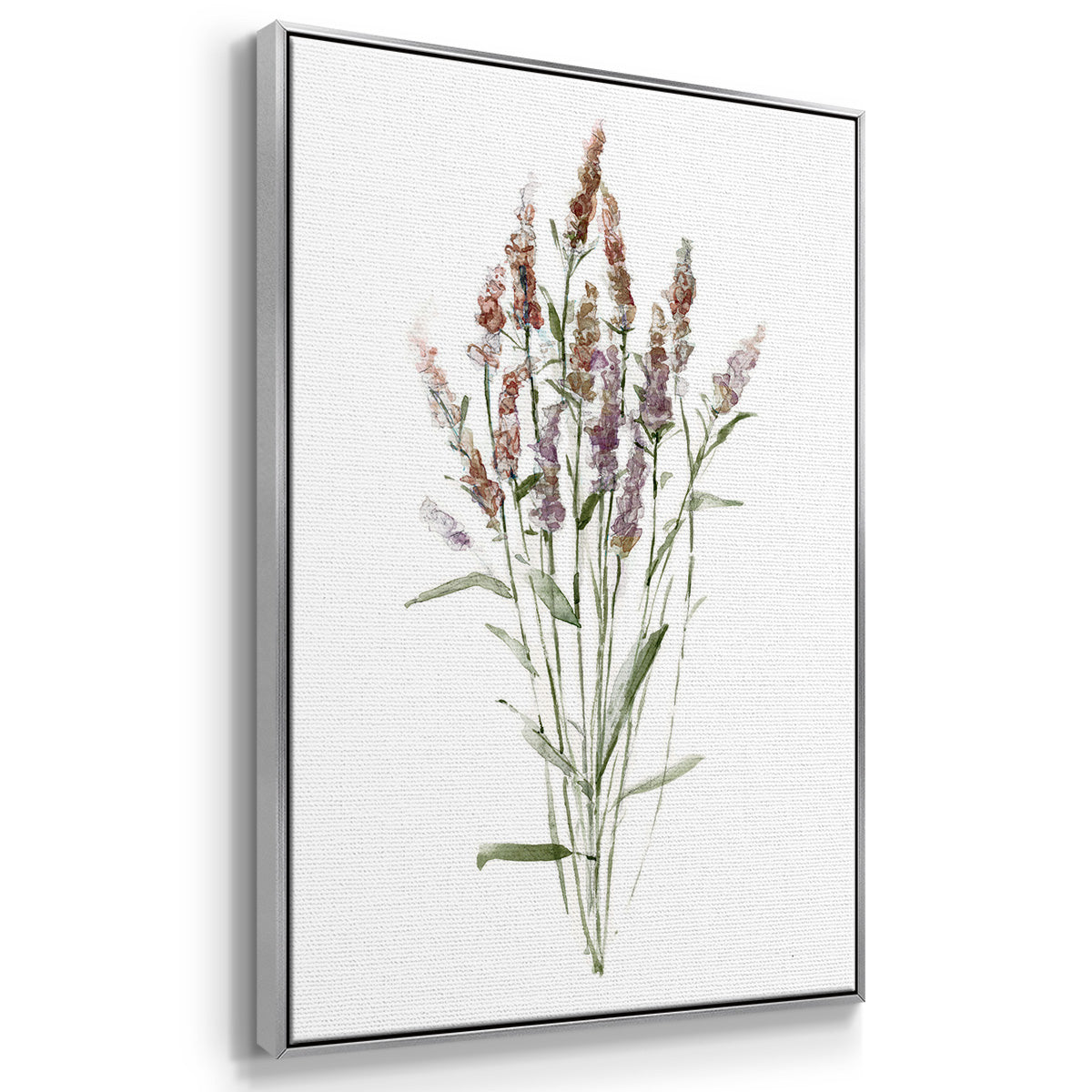 Dainty Botanical I - Framed Premium Gallery Wrapped Canvas L Frame 3 Piece Set - Ready to Hang