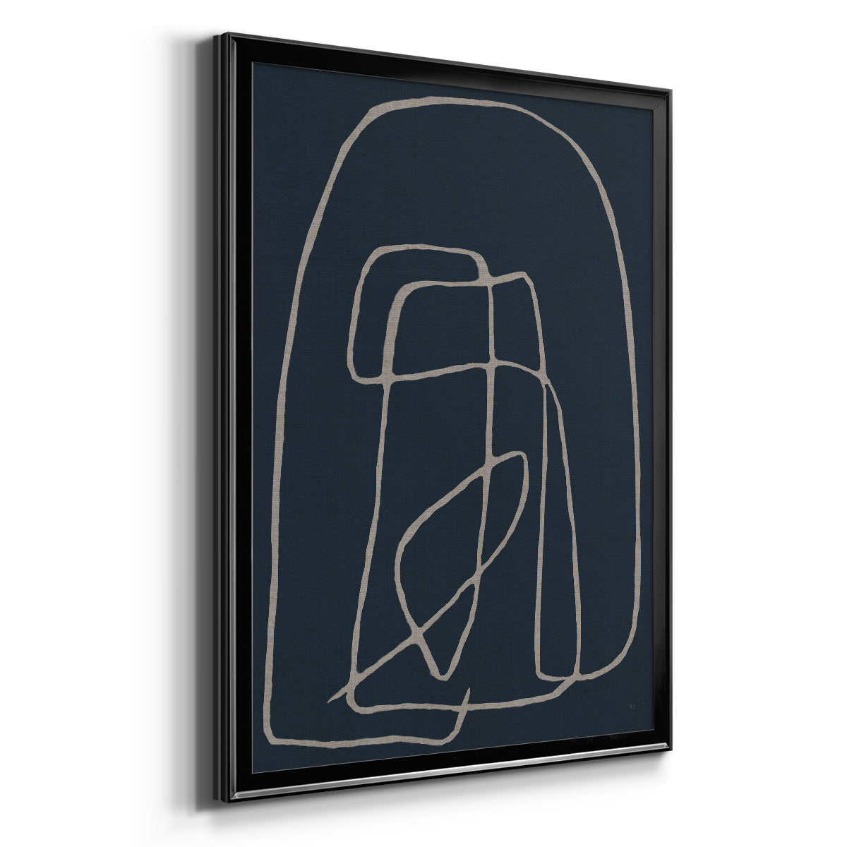 Shapes and Night Sky I - Modern Framed Canvas Print