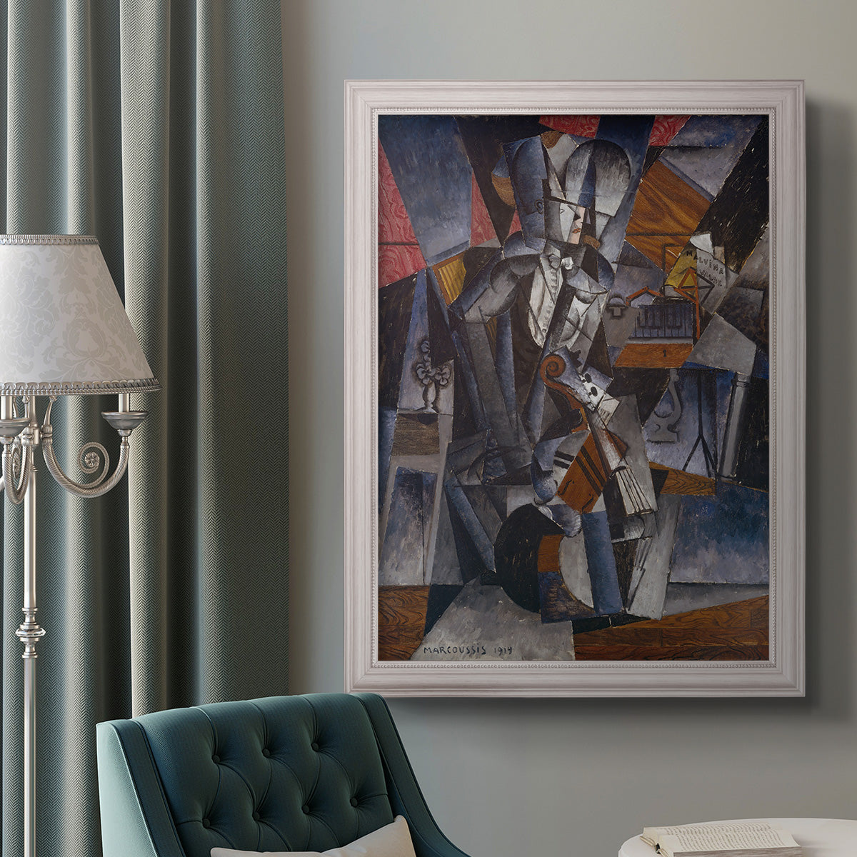The Musician - Ornate Framed Canvas Print