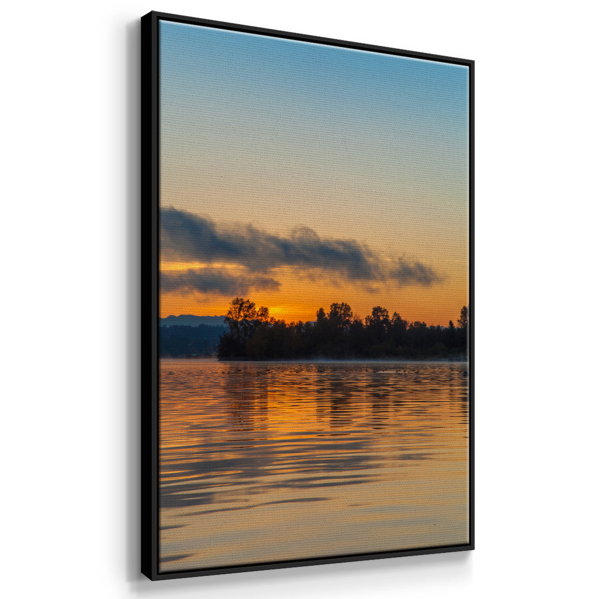 Molten Gold - Floater Framed Canvas Print