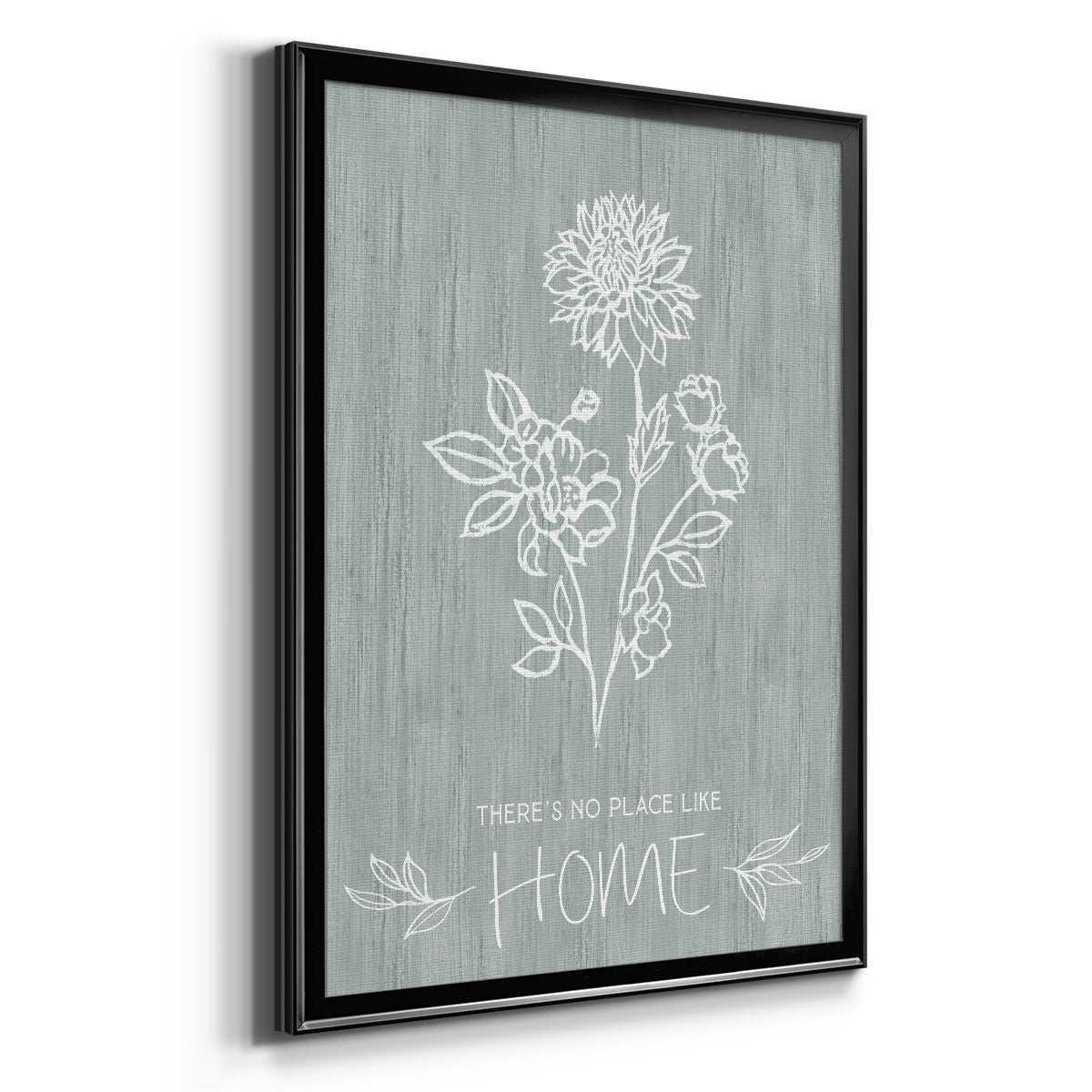 No Place Like Home Sketch - Modern Framed Canvas Print