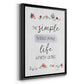 The Simple Things - Modern Framed Canvas Print