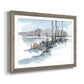 Winter Stream Watercolor I - Barnwood Framed Art Print