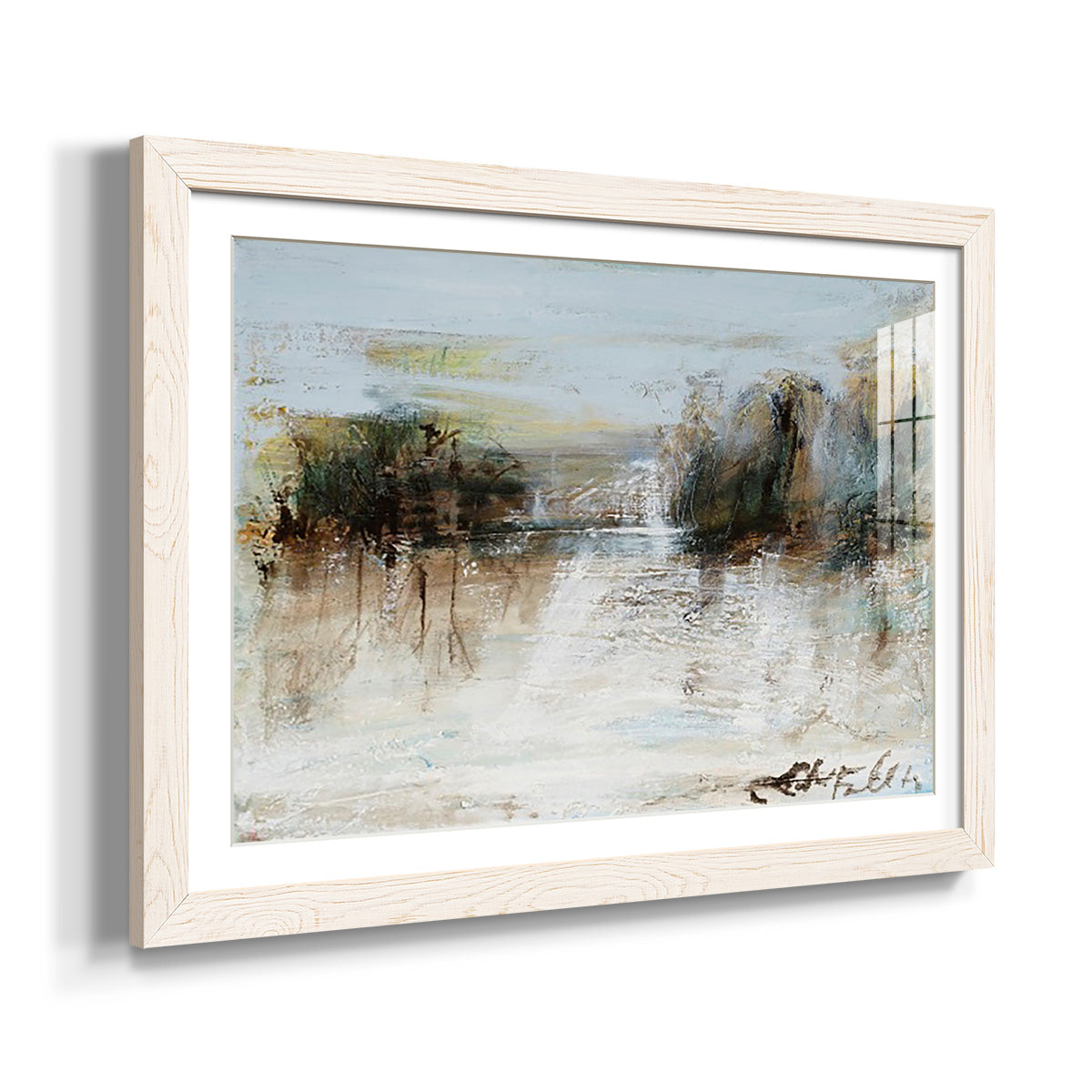 Wintery Horizon I - Barnwood Framed Art Print