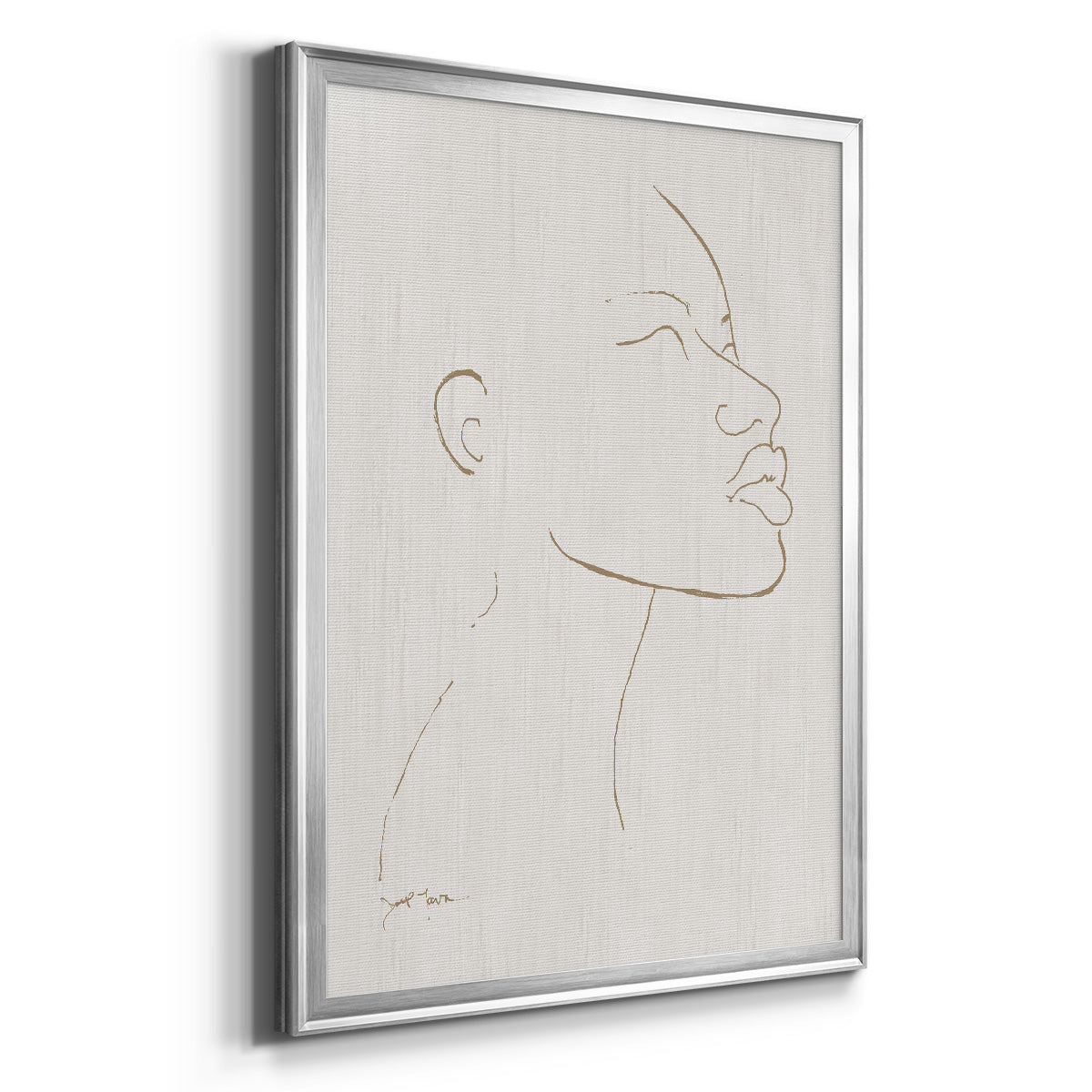 Portrait Sketch I - Modern Framed Canvas Print