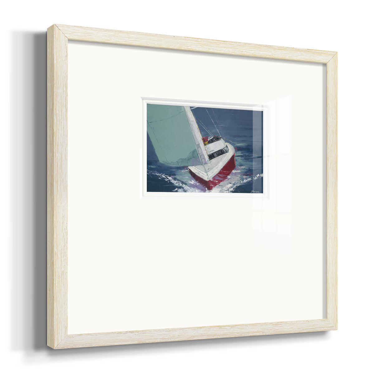 Day Sailing Premium Framed Print Double Matboard