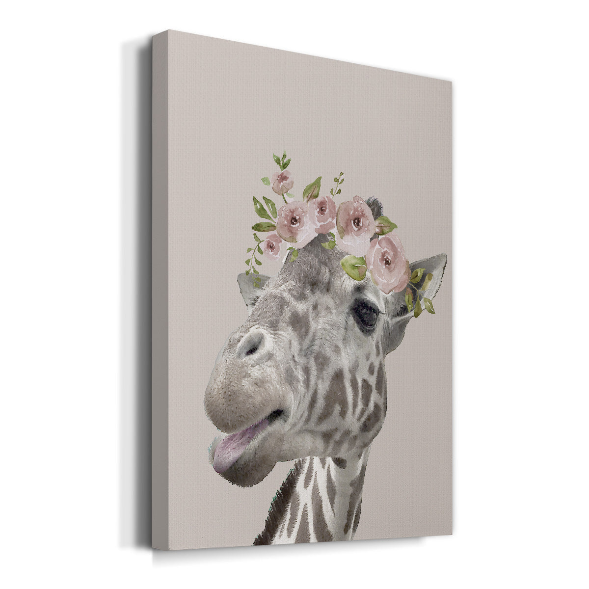 Peek A Boo Giraffe I Premium Gallery Wrapped Canvas - Ready to Hang