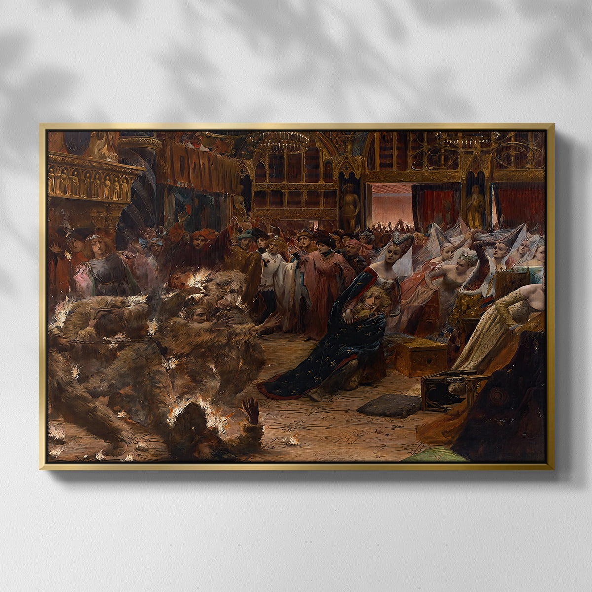 Ball of the Burning Men, 1889 - Floater Framed Canvas Print