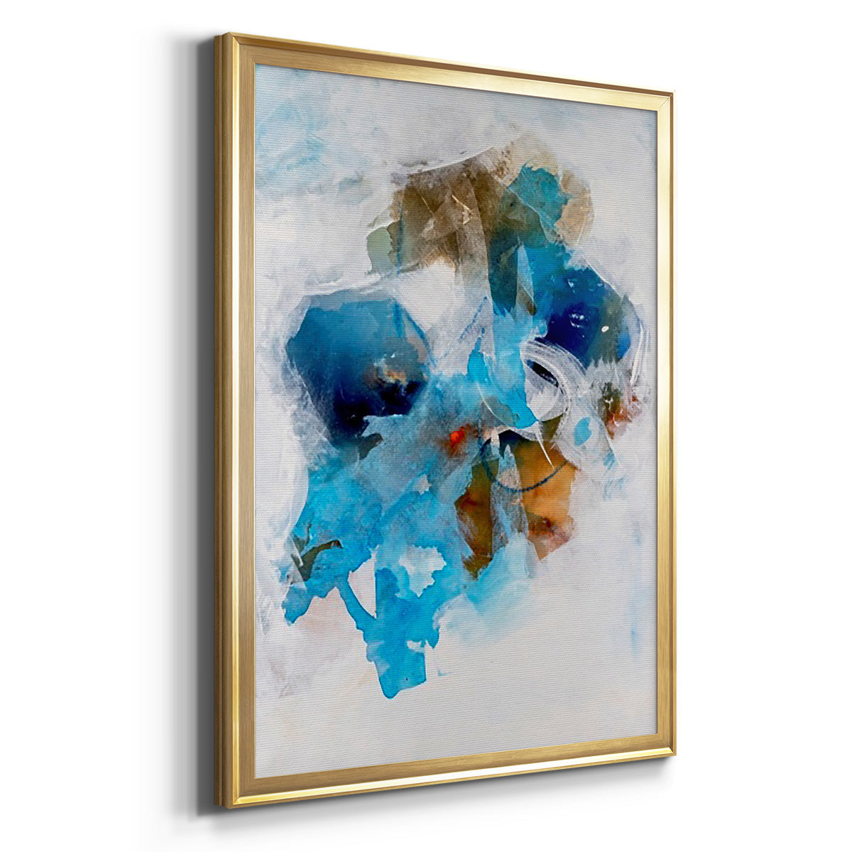 Misty Blue I - Modern Framed Canvas Print