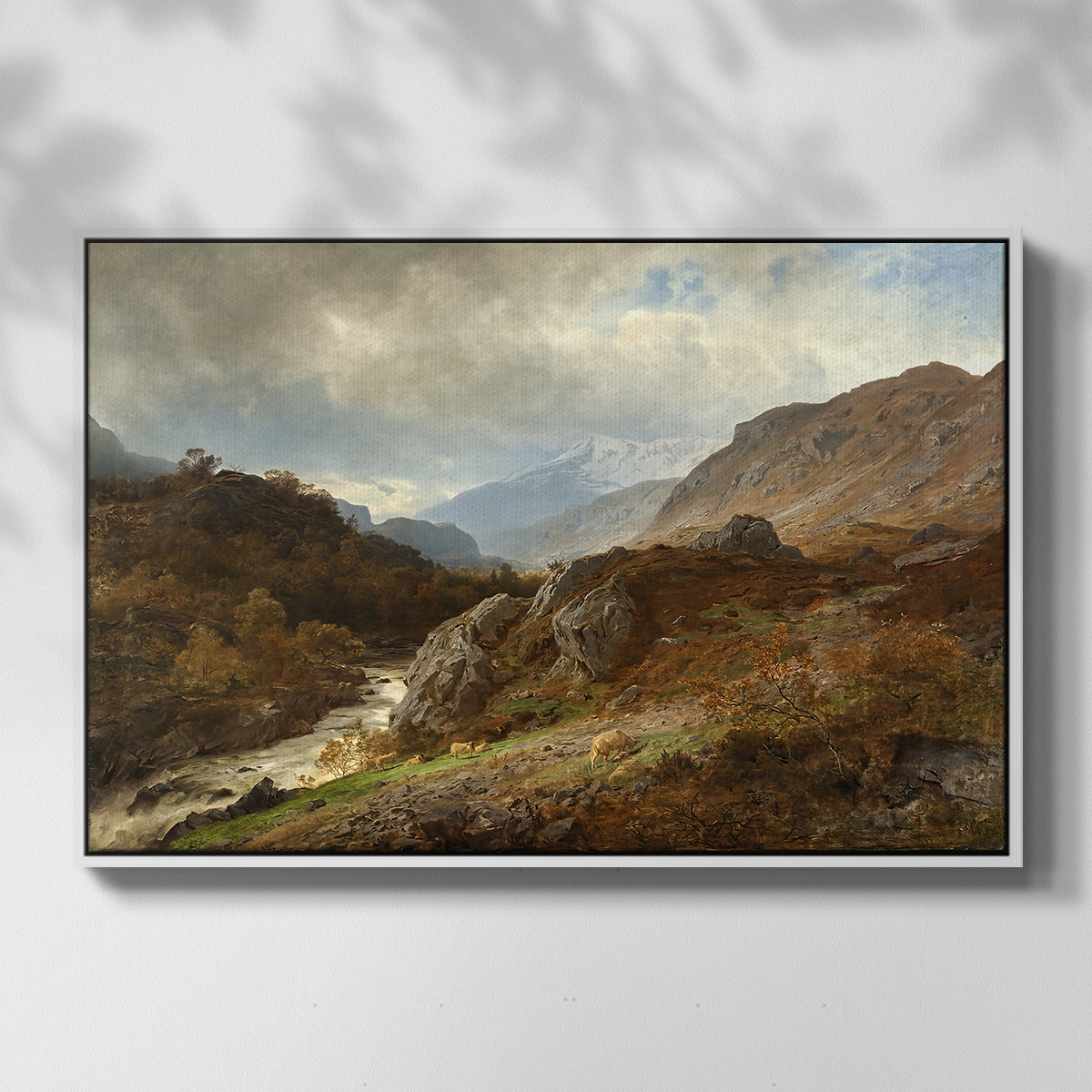 Mountain Landscape, 1864 - Floater Framed Canvas Print