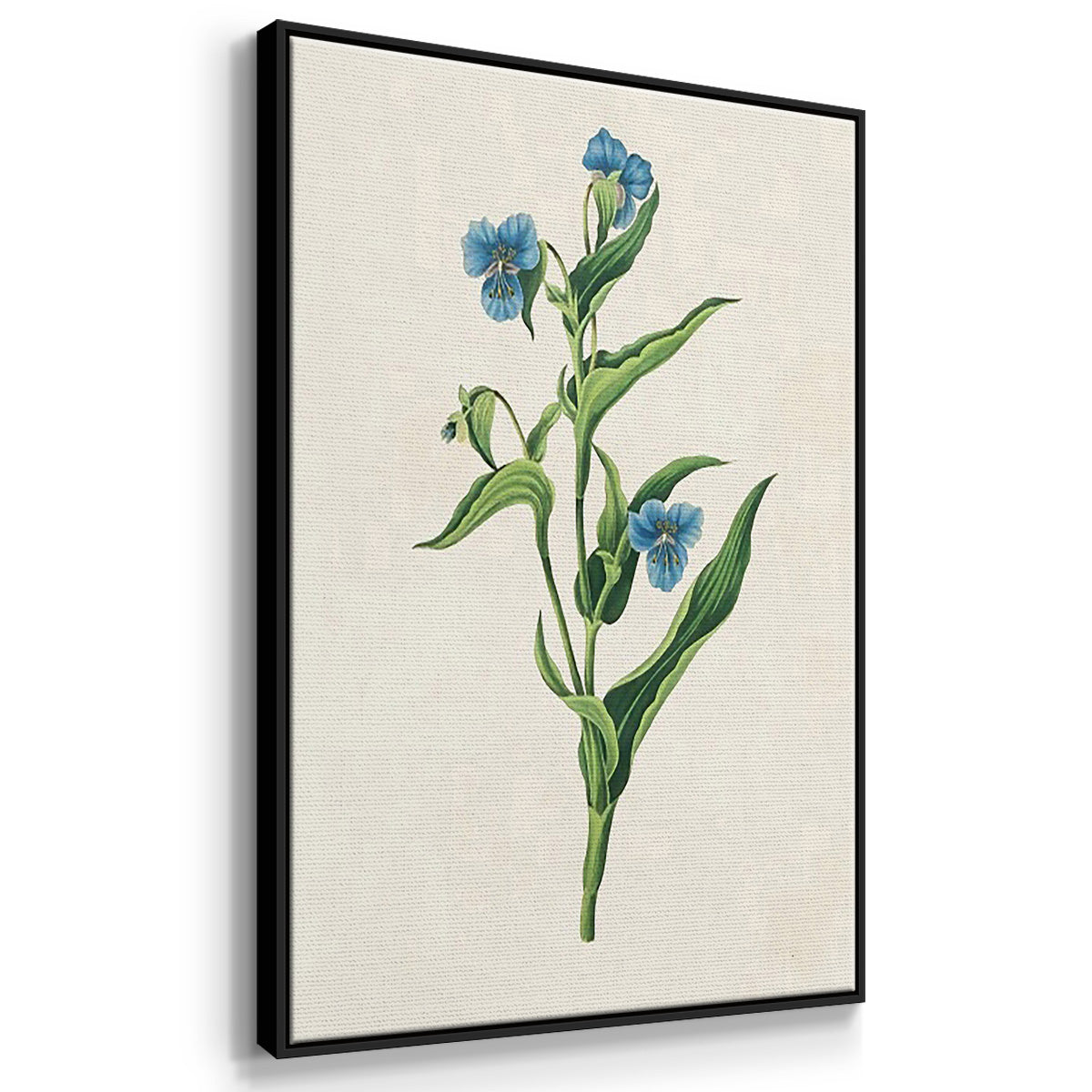 Flowers of the Seasons IV - Framed Premium Gallery Wrapped Canvas L Frame 3 Piece Set - Ready to Hang