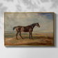 Dr. Syntax, a Bay Racehorse, Standing in a Coastal Landscape, an Estuary Beyond, c. 1820 - Floater Framed Canvas Print
