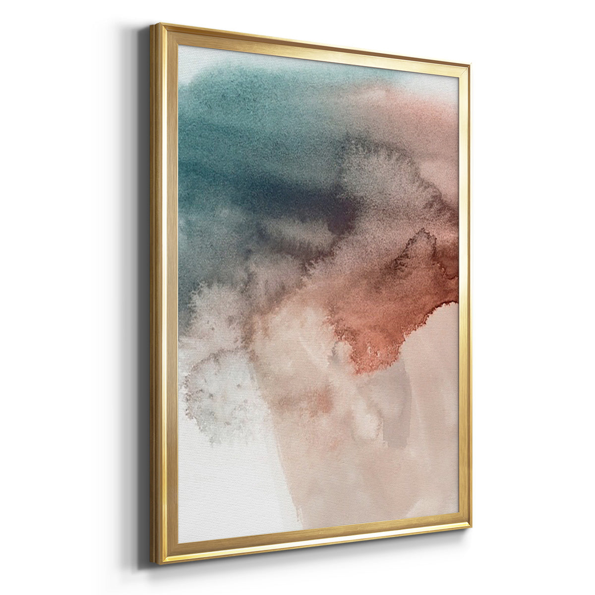 Red Ochre Abstract III - Modern Framed Canvas Print